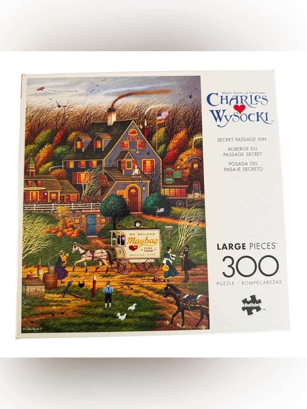 Buffalo Games - Charles Wysocki Secret Passage Inn Fall, 300-Large Piece Puzzle